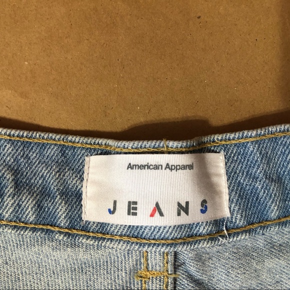American Apparel | High Waisted Denim Shorts - Picture 4 of 8